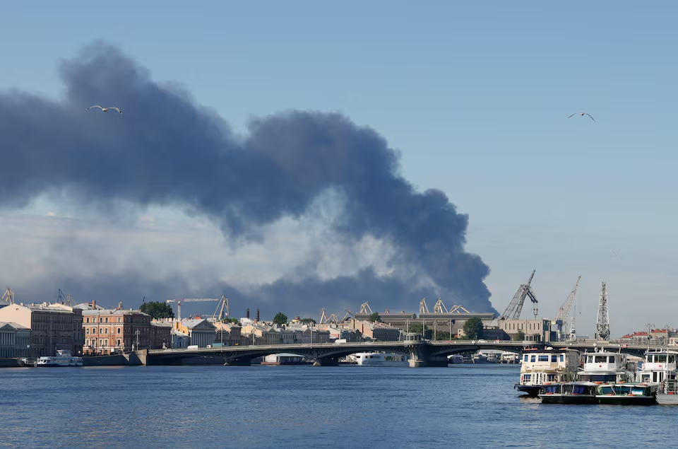 Ukraine strikes St Petersburg oil terminal